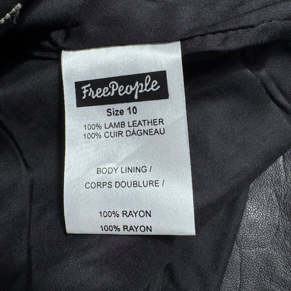 Free People Rock The Croc Lamb Leather Whimsigoth Y2K Mini Skirt (Size 10) - Picture 11 of 15